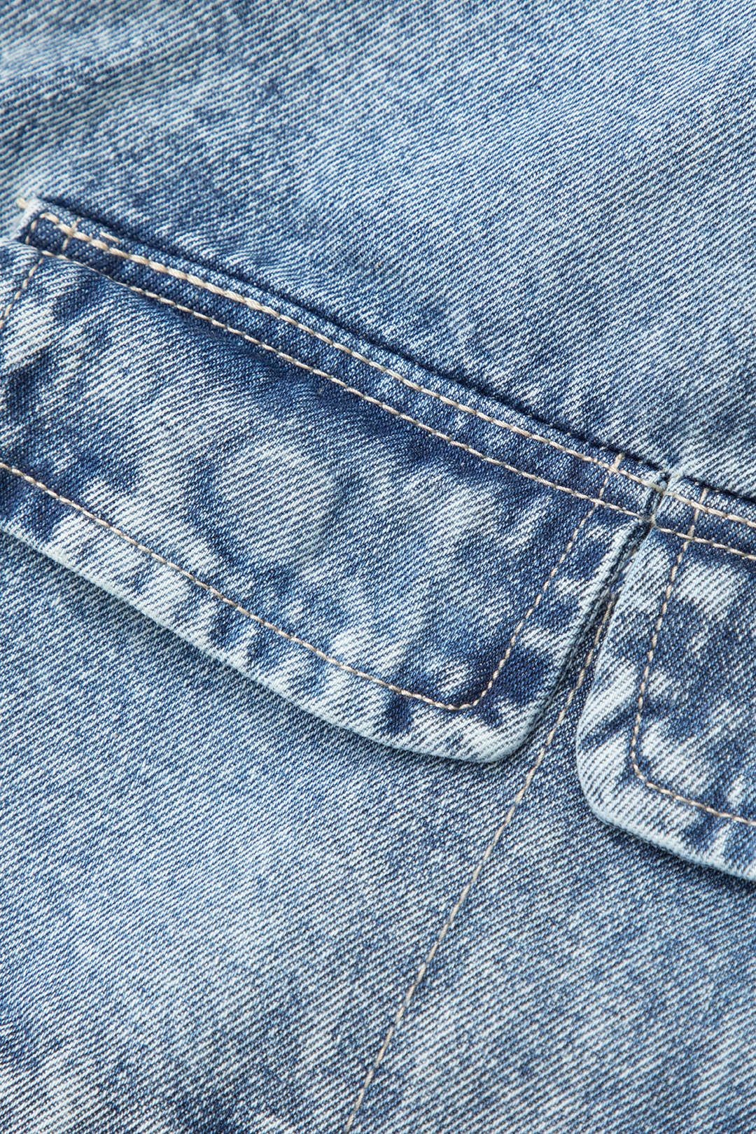 Flap Pocket Denim A-line Mini Skirt sold by Micas product image thumbnail 3