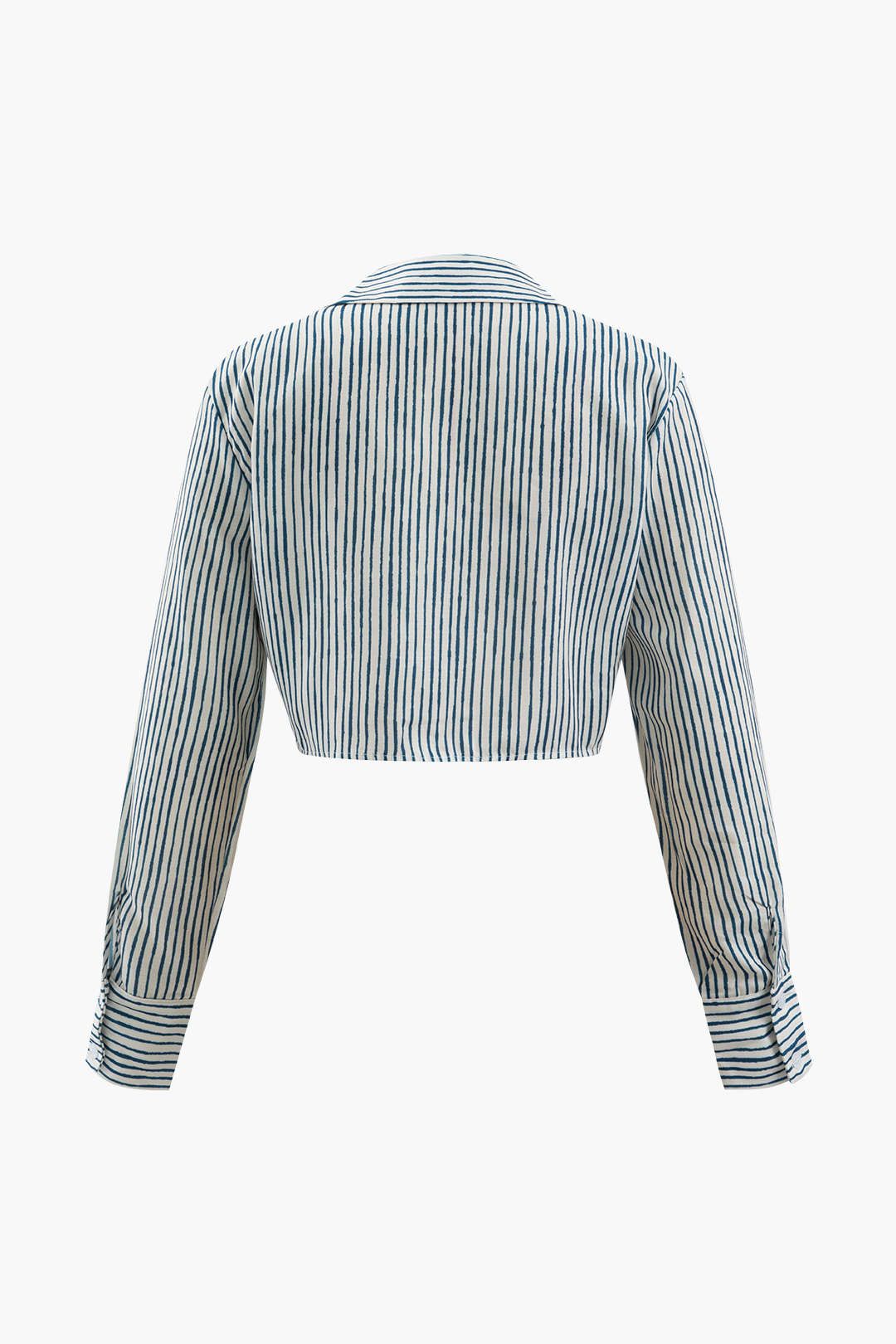 Linen-Blend Stripe Knot Hem Blouse sold by Micas product image thumbnail 2