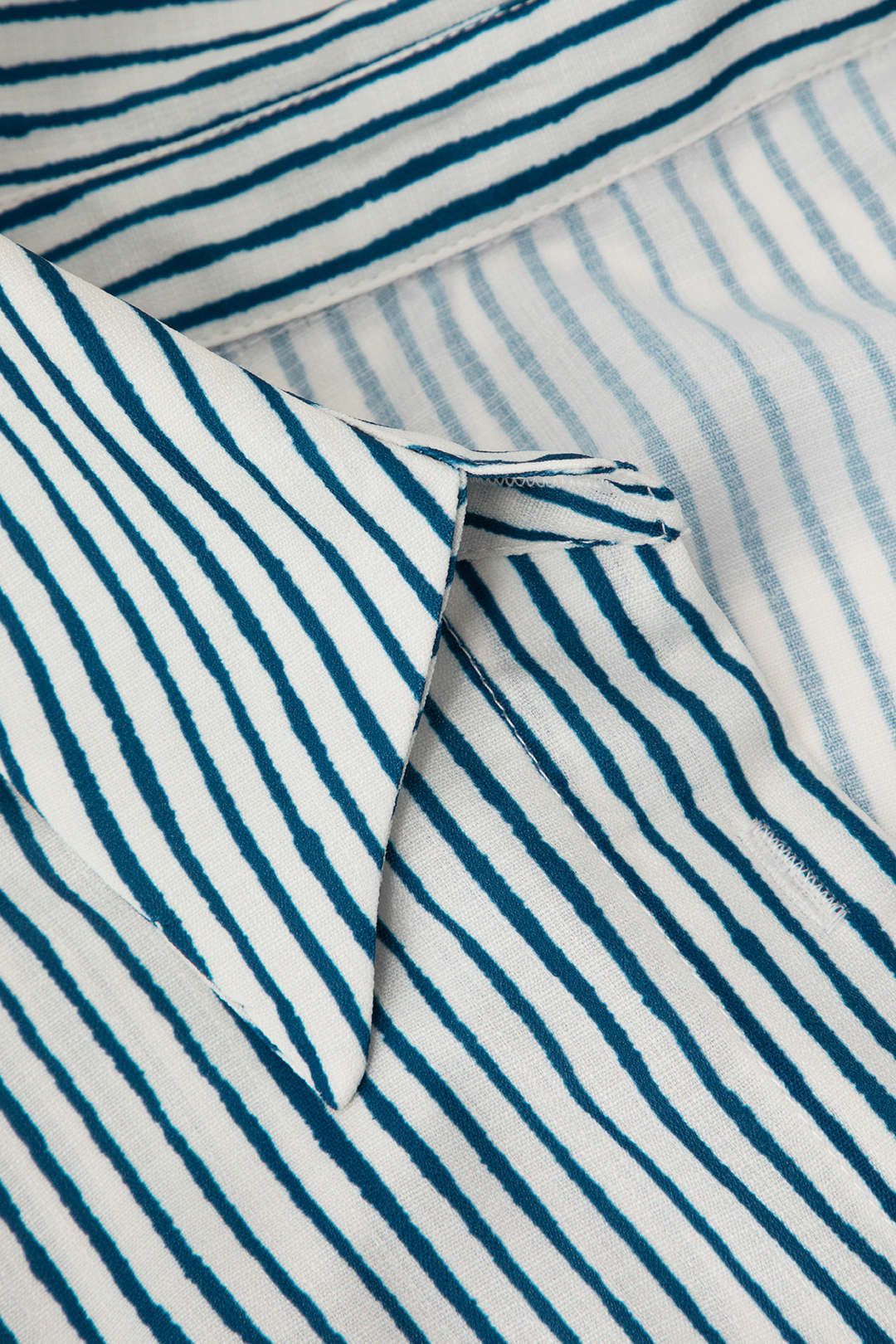 Linen-Blend Stripe Knot Hem Blouse sold by Micas product image thumbnail 3