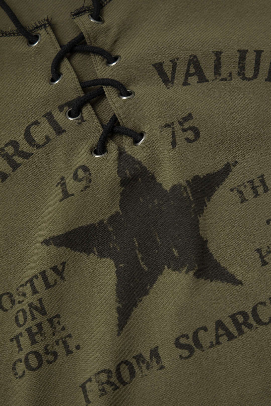 Star Print Tie Front Crop T-Shirt sold by Micas product image thumbnail 3