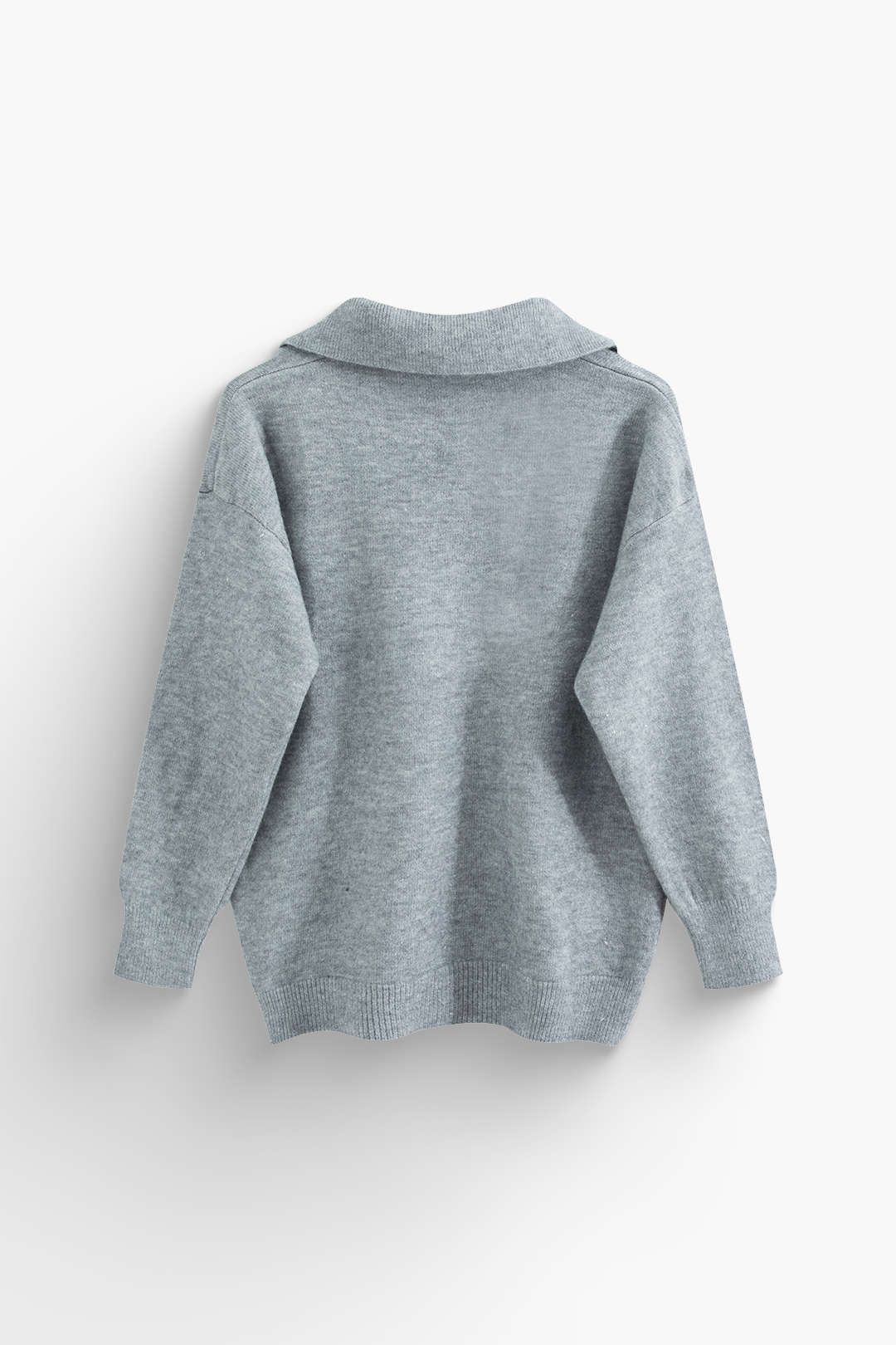 Solid Knit Polo Top And Wide Leg Pants Set sold by Micas product image thumbnail 4