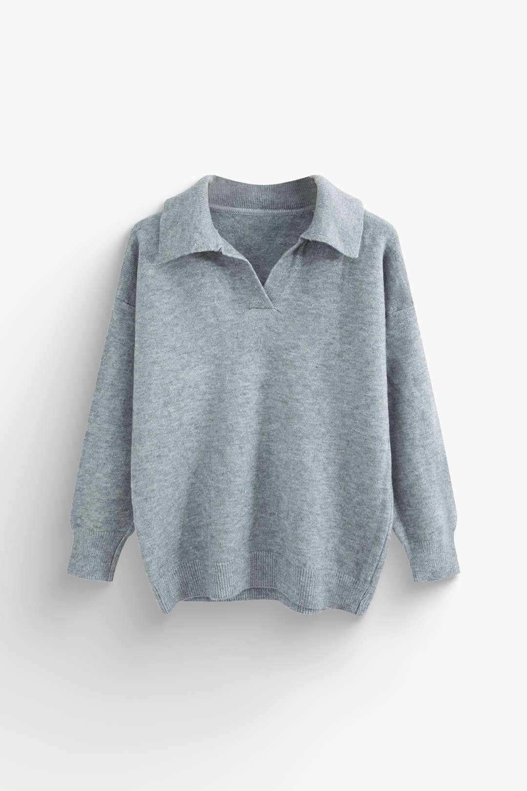 Solid Knit Polo Top And Wide Leg Pants Set sold by Micas product image thumbnail 2