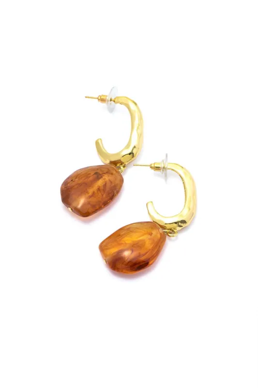 Resin Charm Hoop Earrings made by Micas