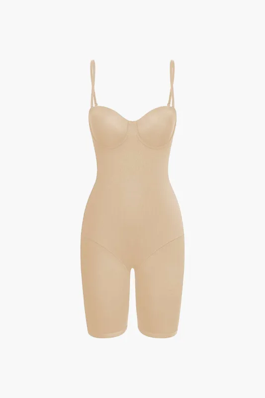 Basic Solid Bustier Slip Romper sold by Micas