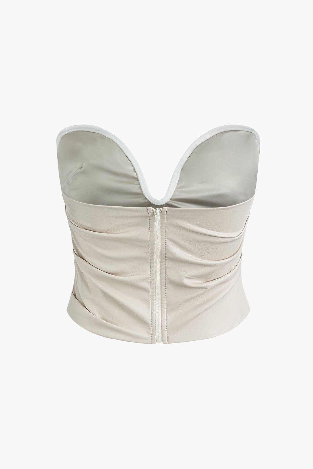 Faux Leather Ruched Corset Top sold by Micas product image thumbnail 2