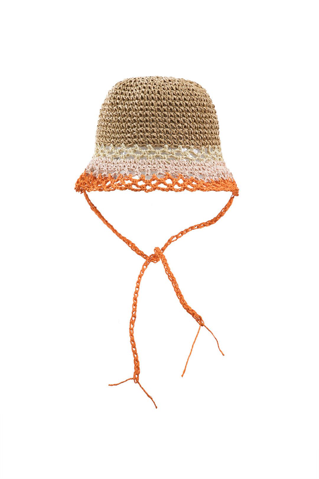 Color Block Crochet Bucket Hat sold by Micas