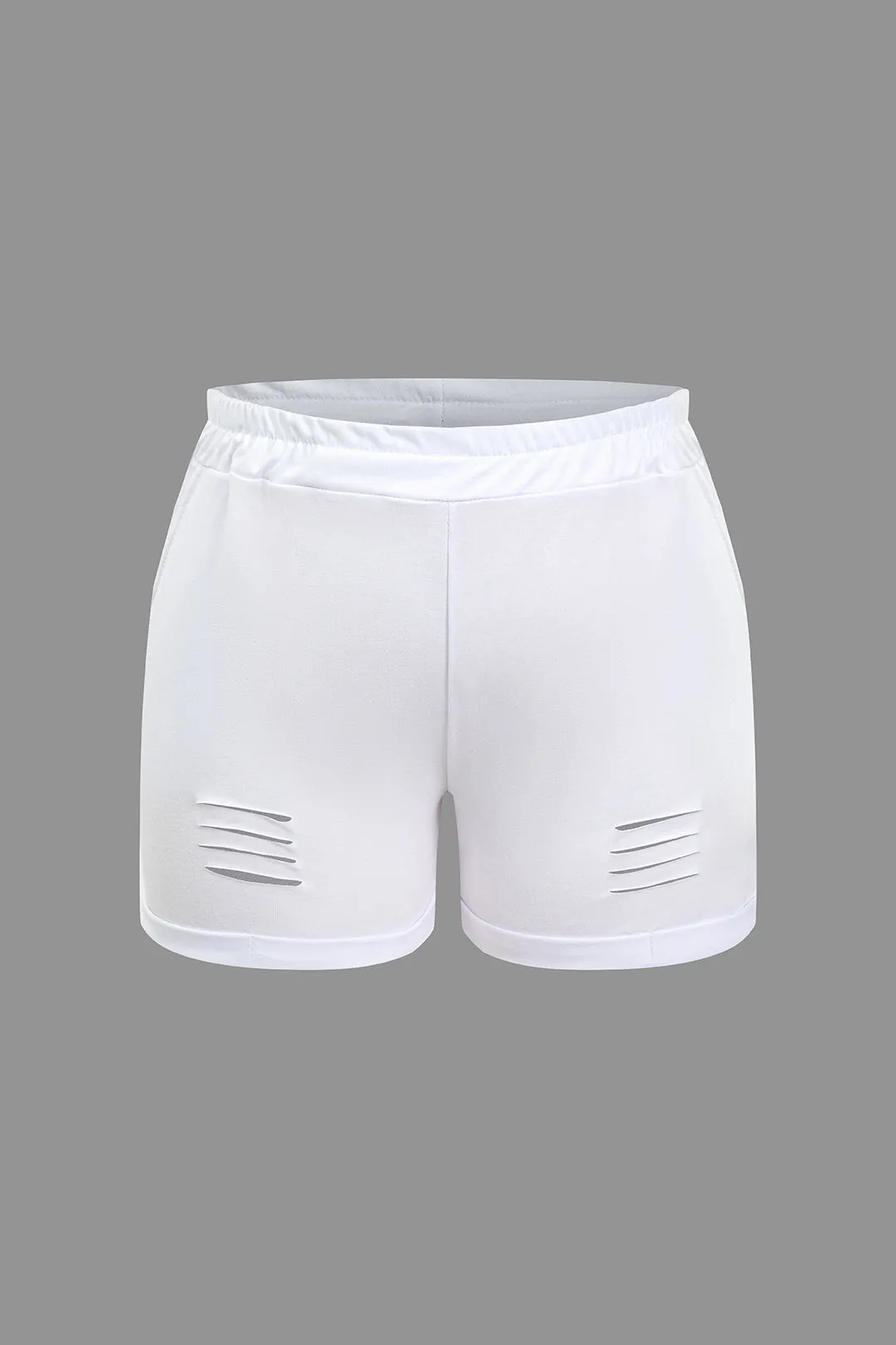 Solid Ripped Top Og Shorts Sæt sold by Micas product image thumbnail 4