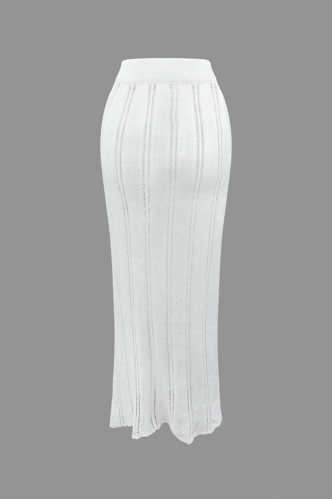 Open Knit Button Long Sleeve Top And Maxi Skirt Set sold by Micas product image thumbnail 6