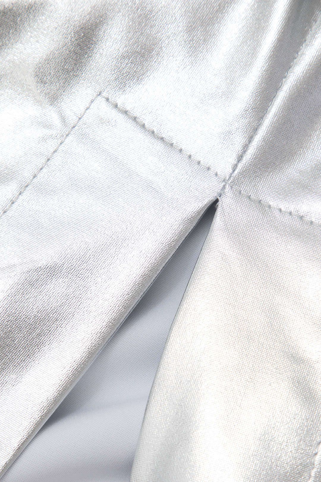 Metallic Back Slit Strapless Maxi Dress sold by Micas product image thumbnail 4