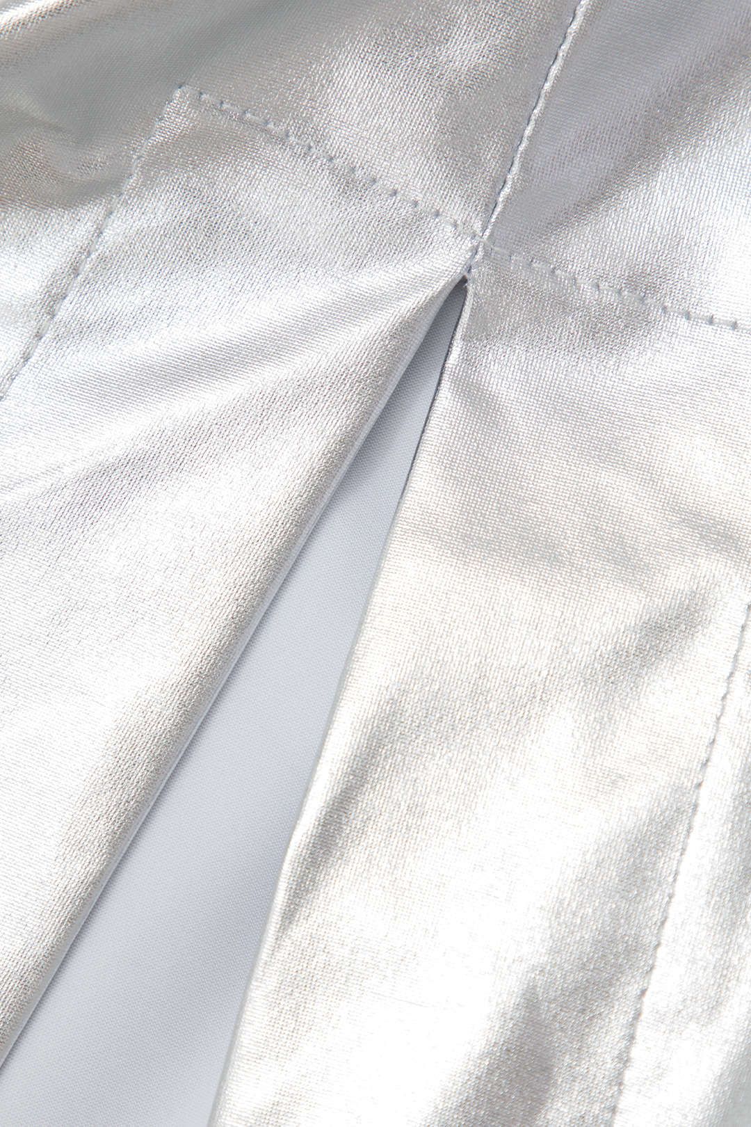 Metallic Back Slit Strapless Maxi Dress sold by Micas product image thumbnail 5