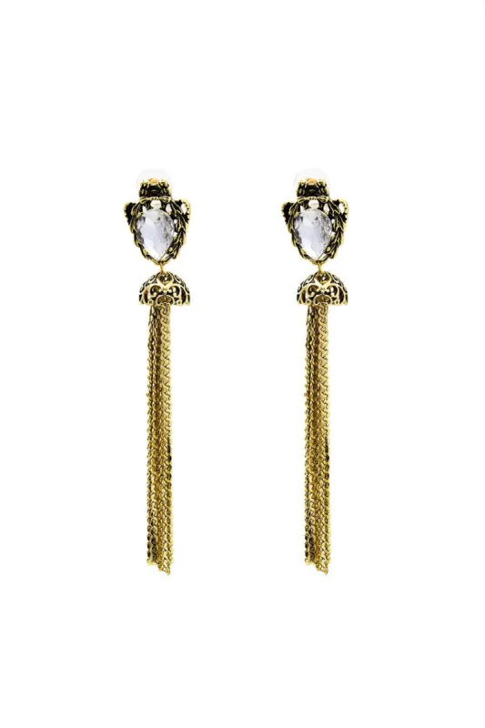 Crystal Fringe Earrings sold by Micas