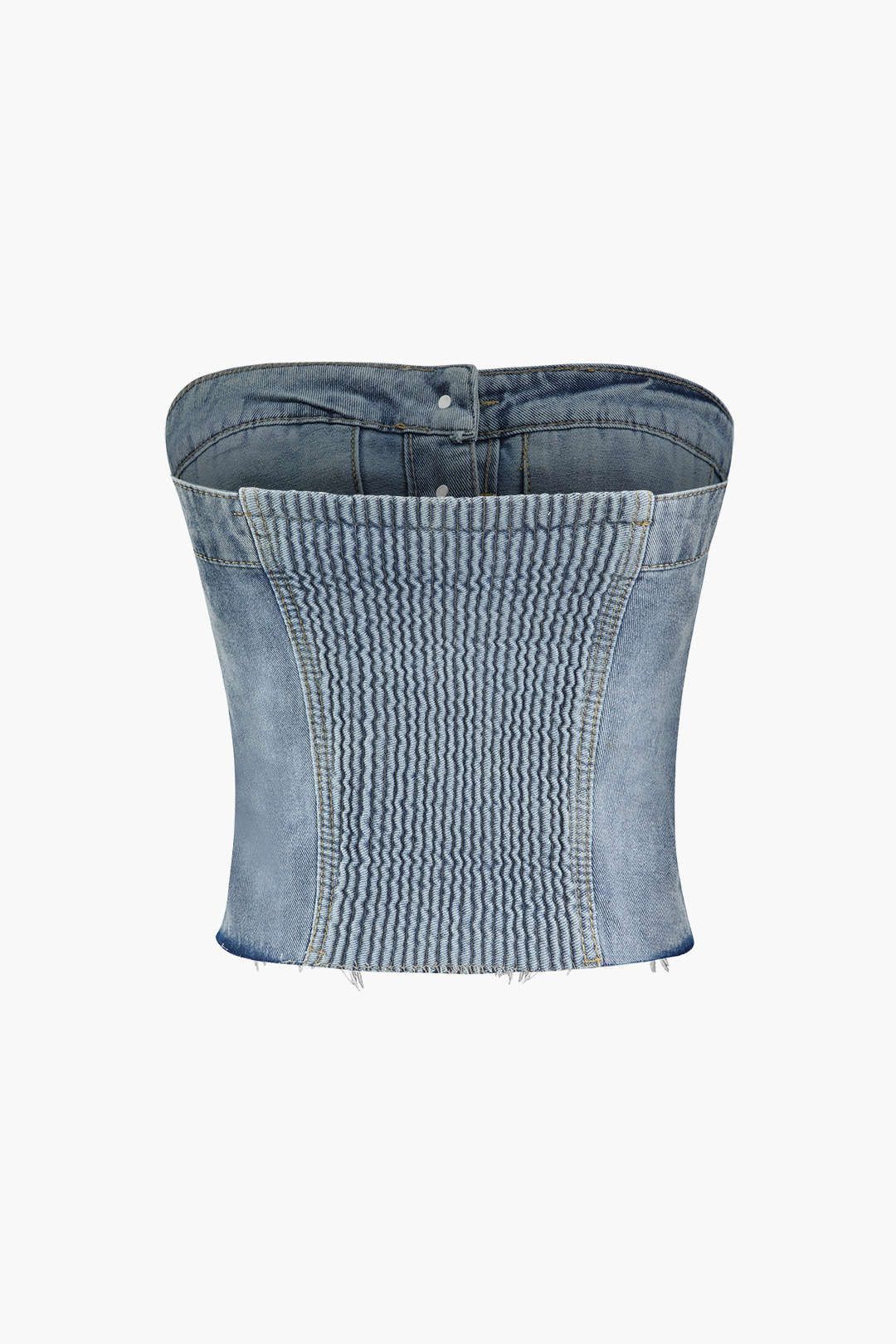 Buttoned Denim Strapless Top sold by Micas product image thumbnail 2