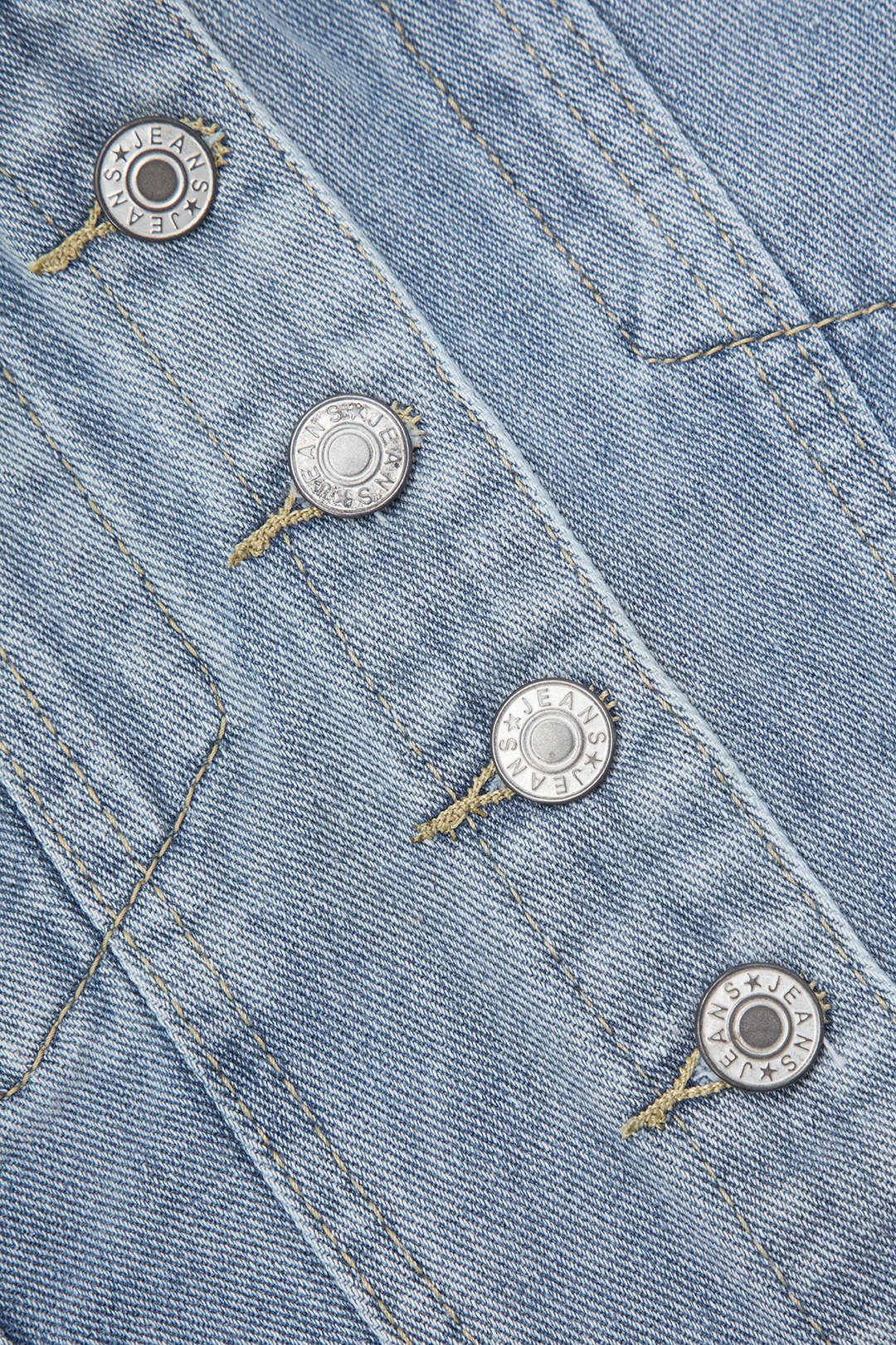 Buttoned Denim Strapless Top sold by Micas product image thumbnail 3