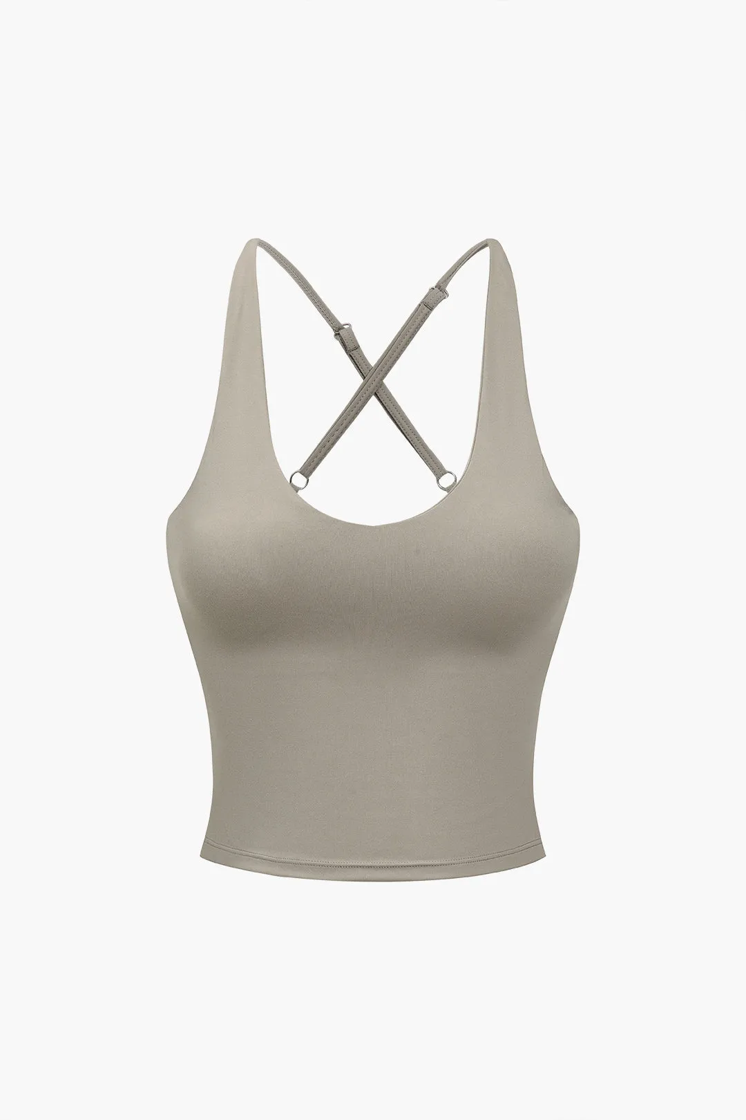 Solid Crossed Sports Bra sold by Micas