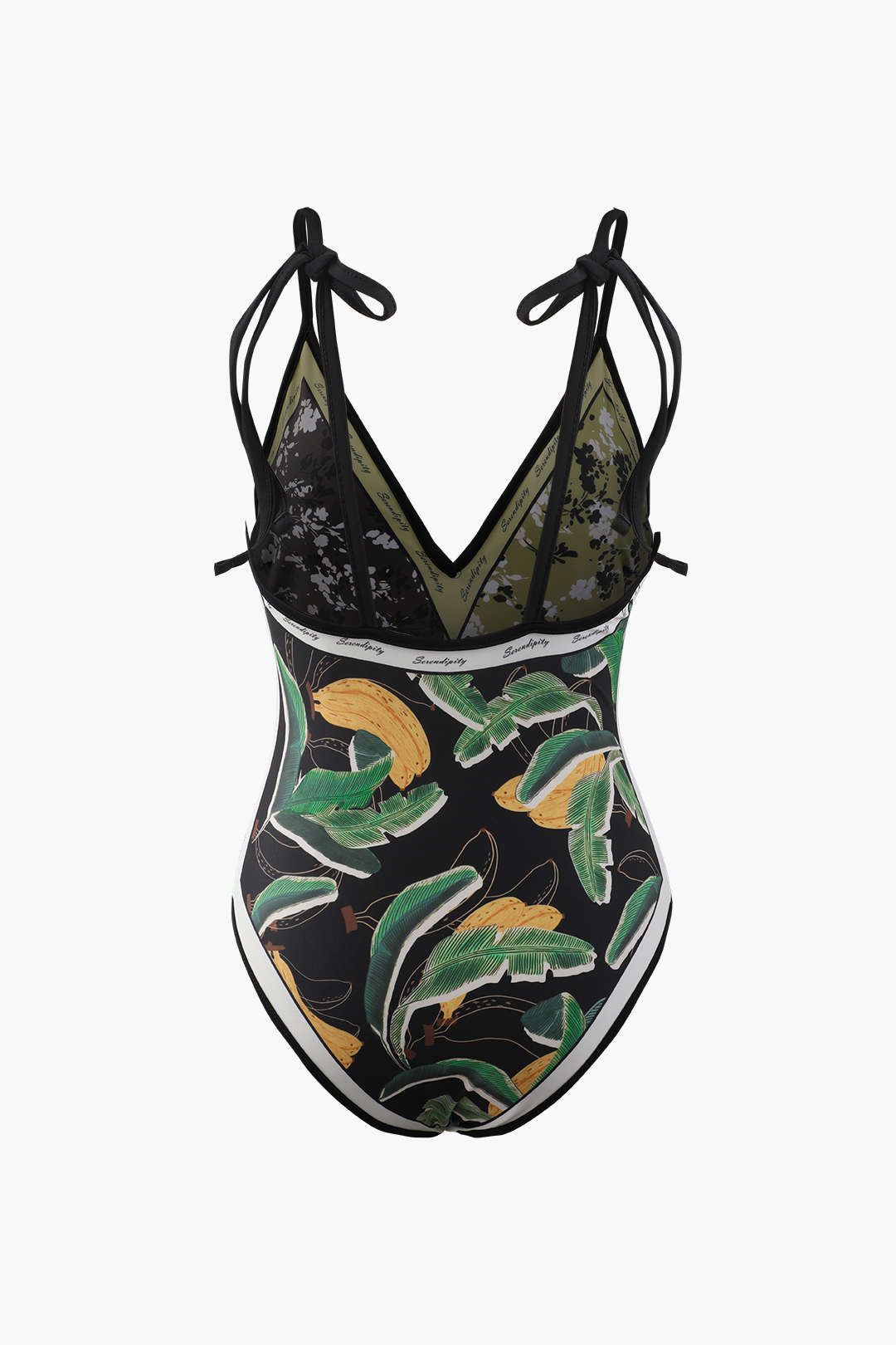 Reversible Floral Print Tie Strap One Piece Swimsuit sold by Micas product image thumbnail 2