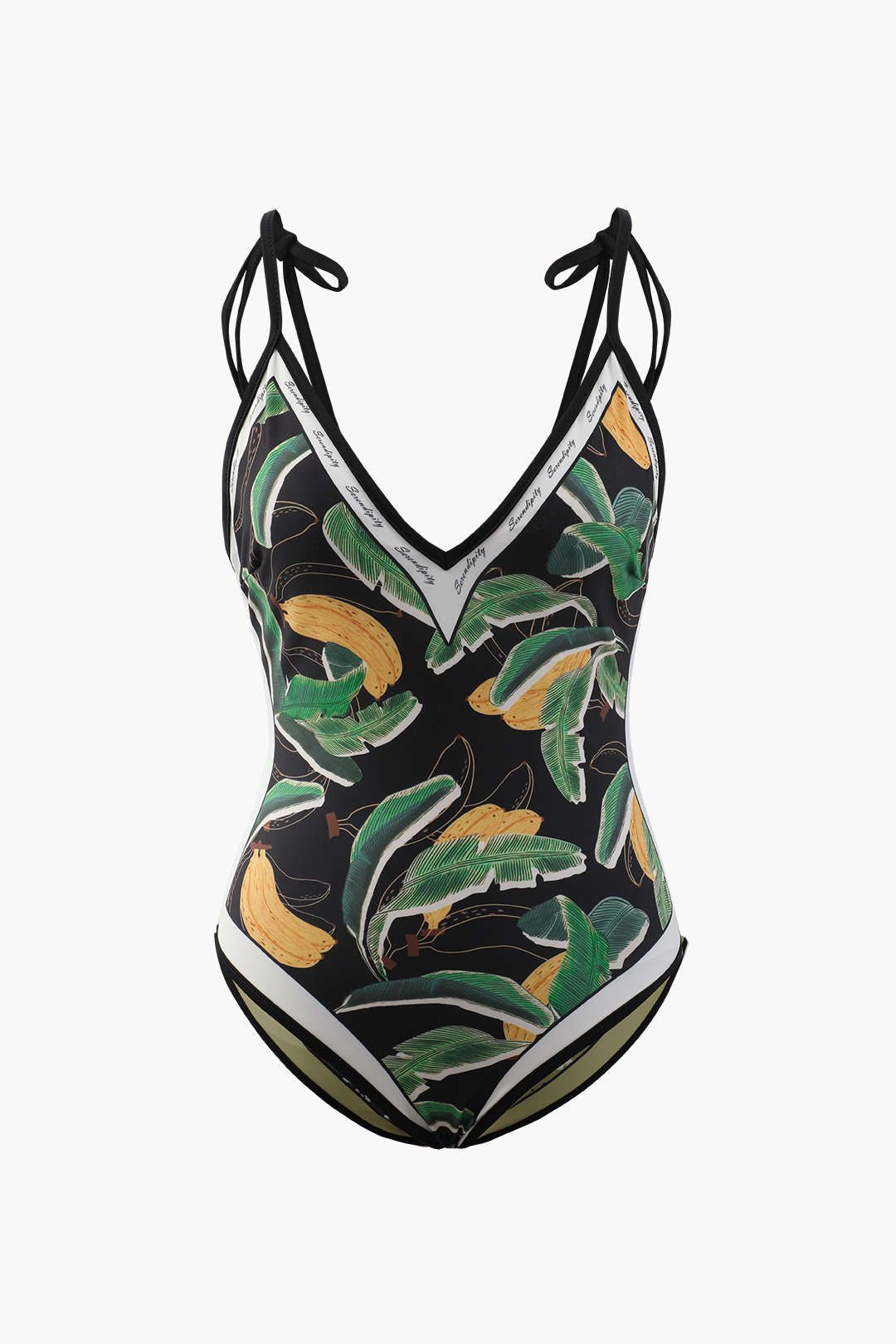 Reversible Floral Print Tie Strap One Piece Swimsuit sold by Micas