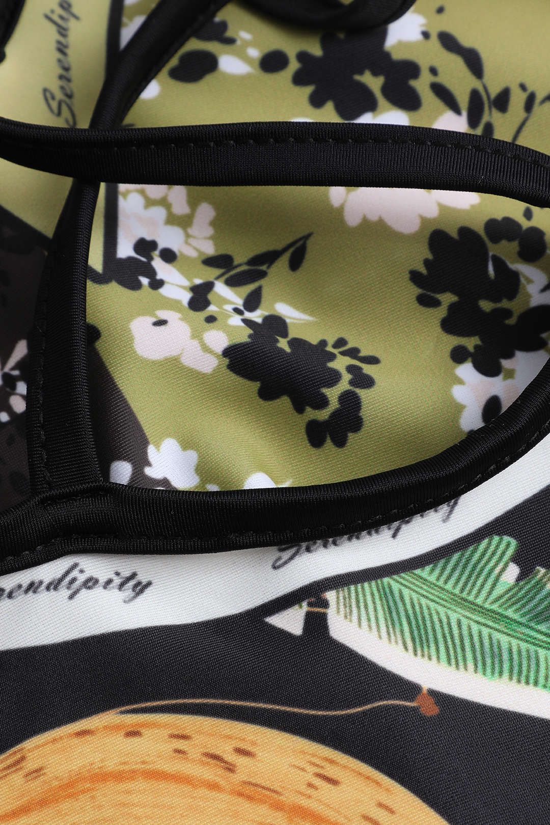 Reversible Floral Print Tie Strap One Piece Swimsuit sold by Micas product image thumbnail 3