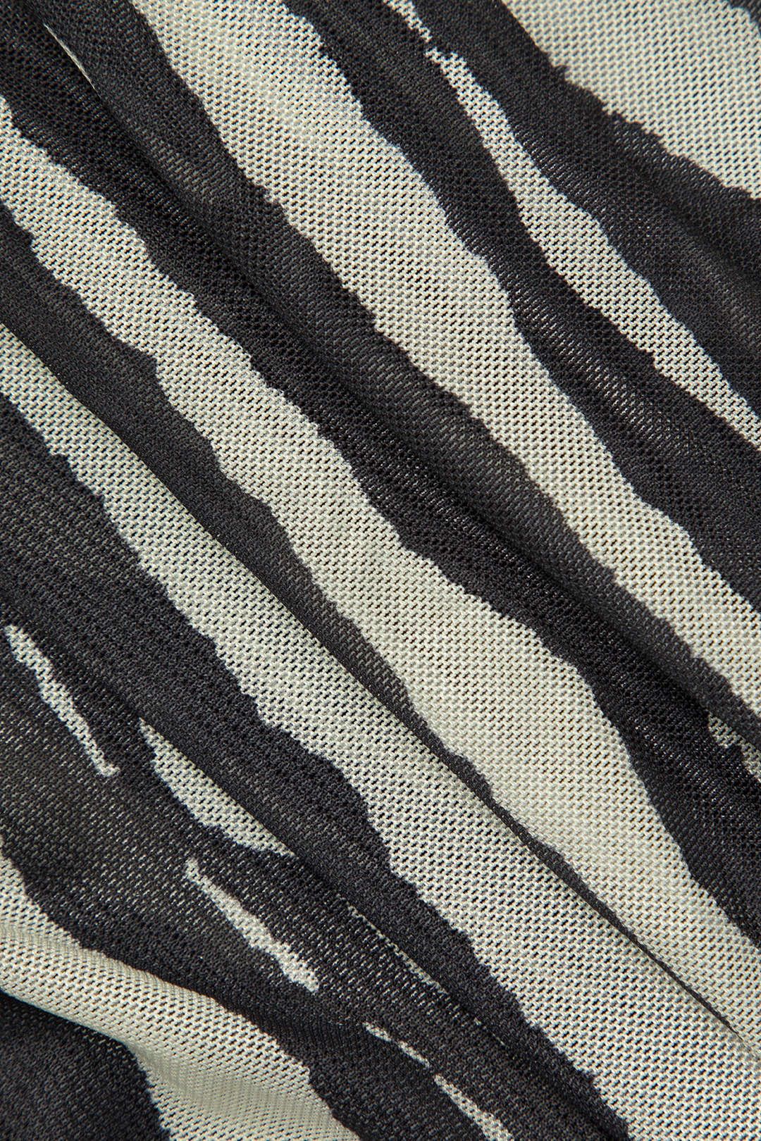 Zebra-stripe Mesh Ruched Mini Skirt sold by Micas product image thumbnail 5