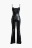 Faux Leather Slip Jumpsuit sold by Micas