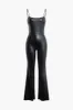 Faux Leather Slip Jumpsuit sold by Micas