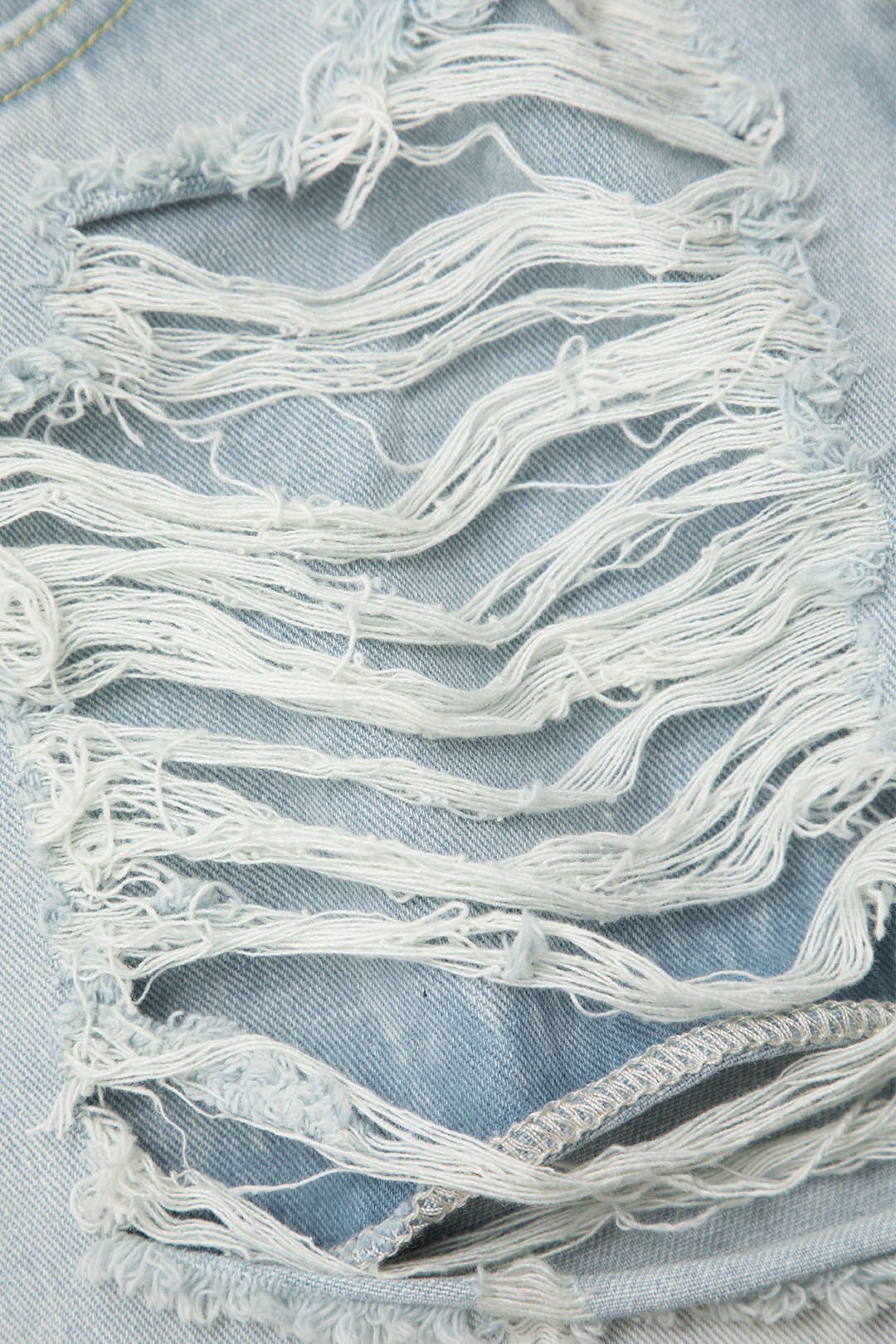 High Waisted Destroyed Straight Leg Jeans sold by Micas product image thumbnail 4