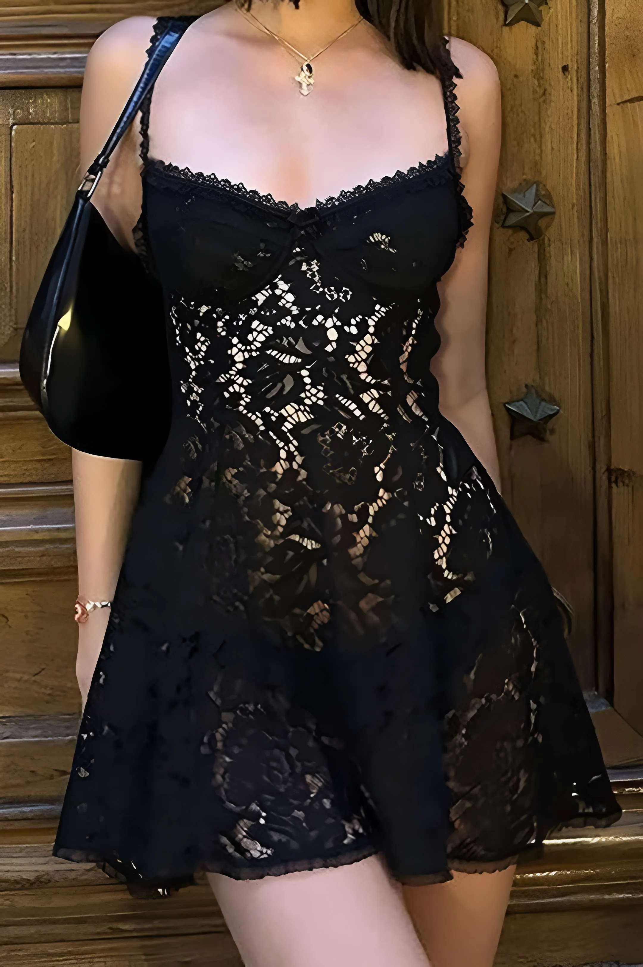 Lace Bustier Slip Mini Dress sold by Micas