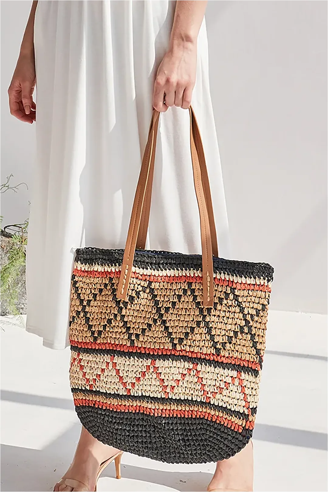 Geometric Pattern Strap Tote Bag sold by Micas product image thumbnail 5
