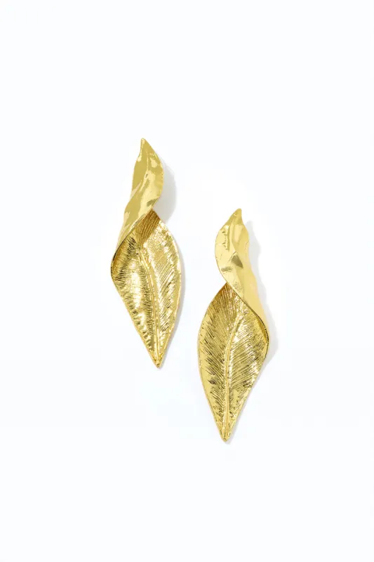 Leaf Shape Earrings sold by Micas