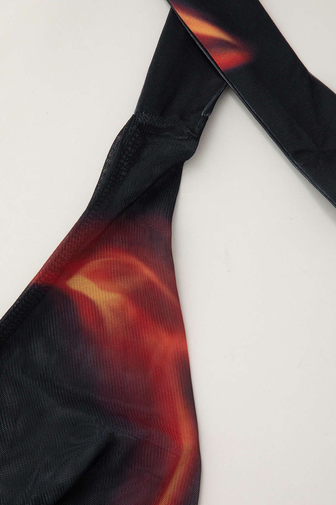 Fire Print Plunge Neckline Halter Maxi Dress sold by Micas product image thumbnail 3