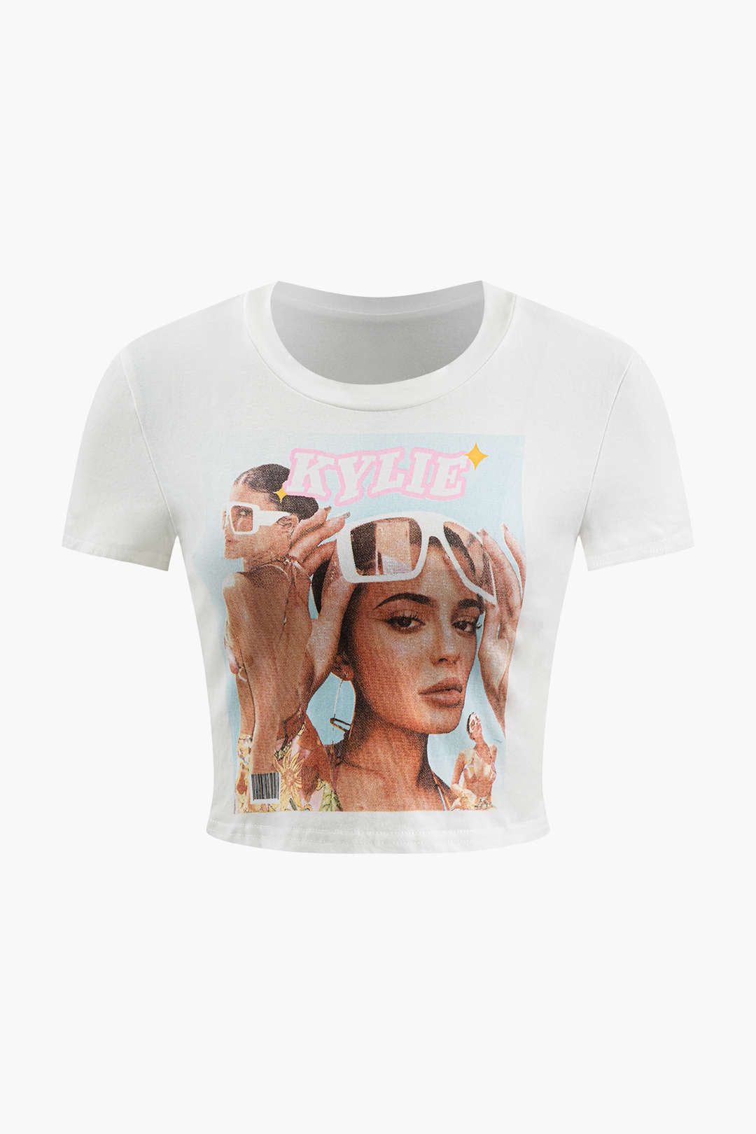 Kylie Graphic Crop Short Sleeve T-Shirt sold by Micas