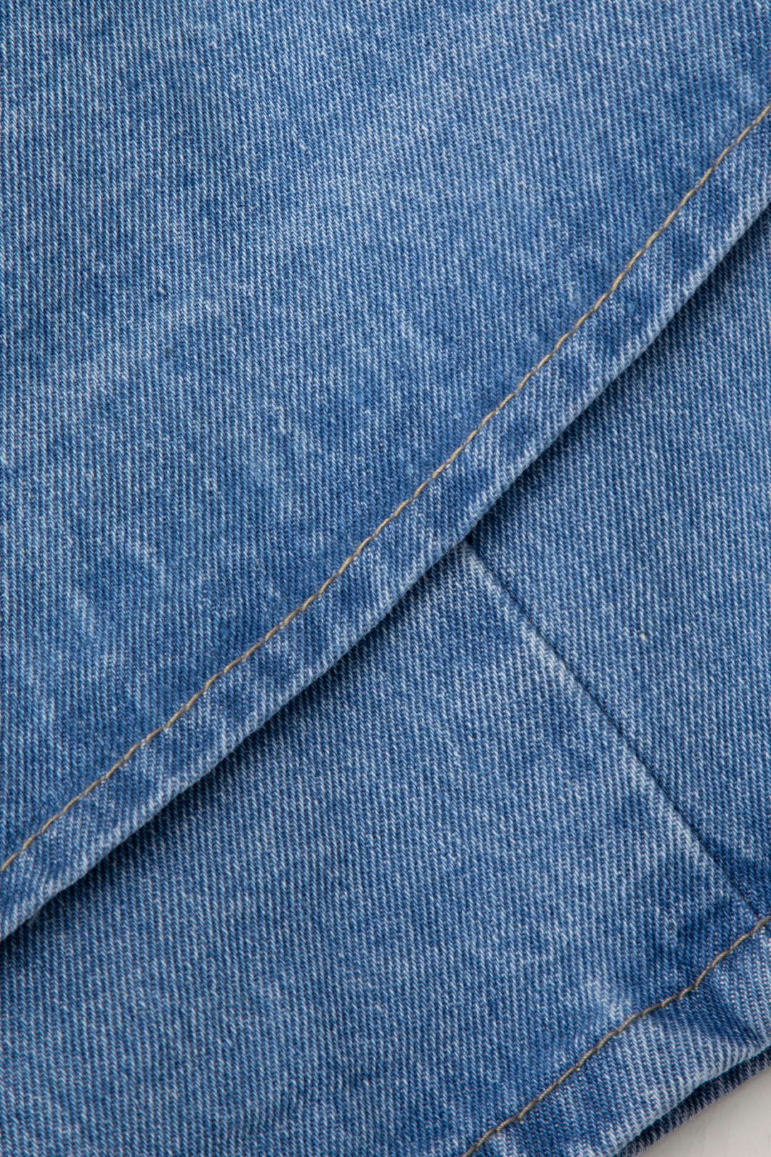 Asymmetric Wrap Denim Mini Skirt sold by Micas product image thumbnail 7