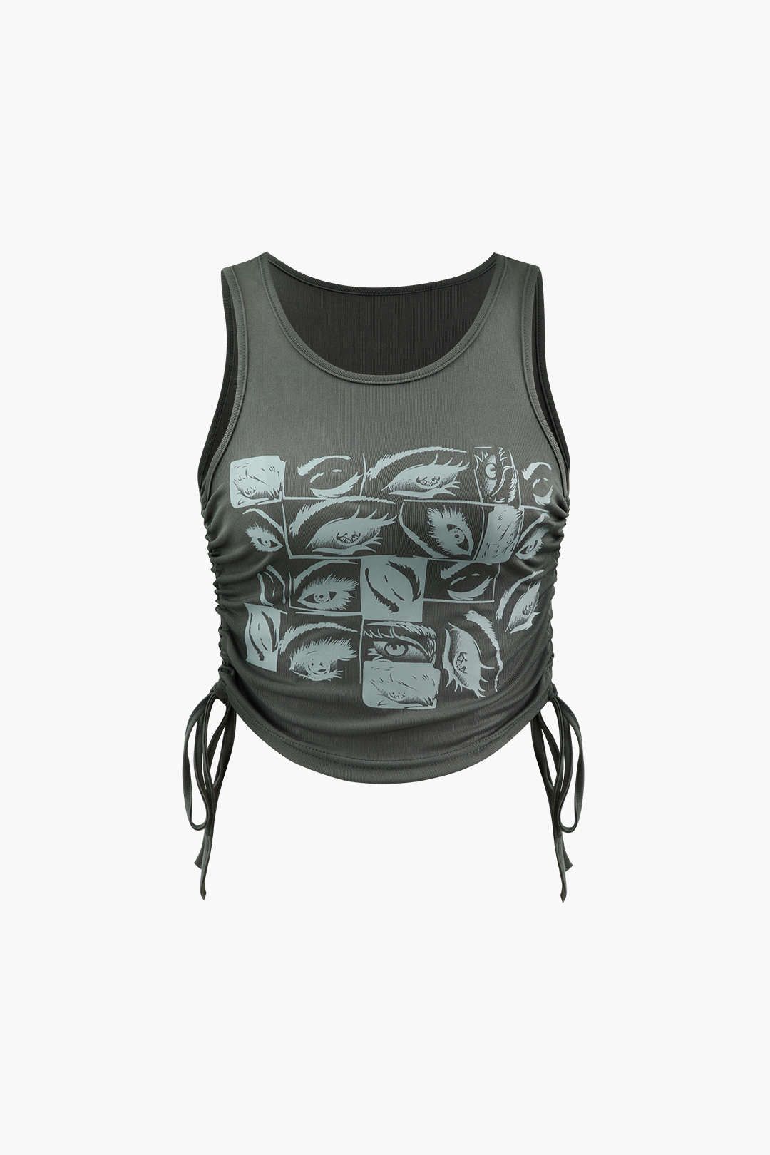 Eye Graphic Drawstring Tank Top sold by Micas