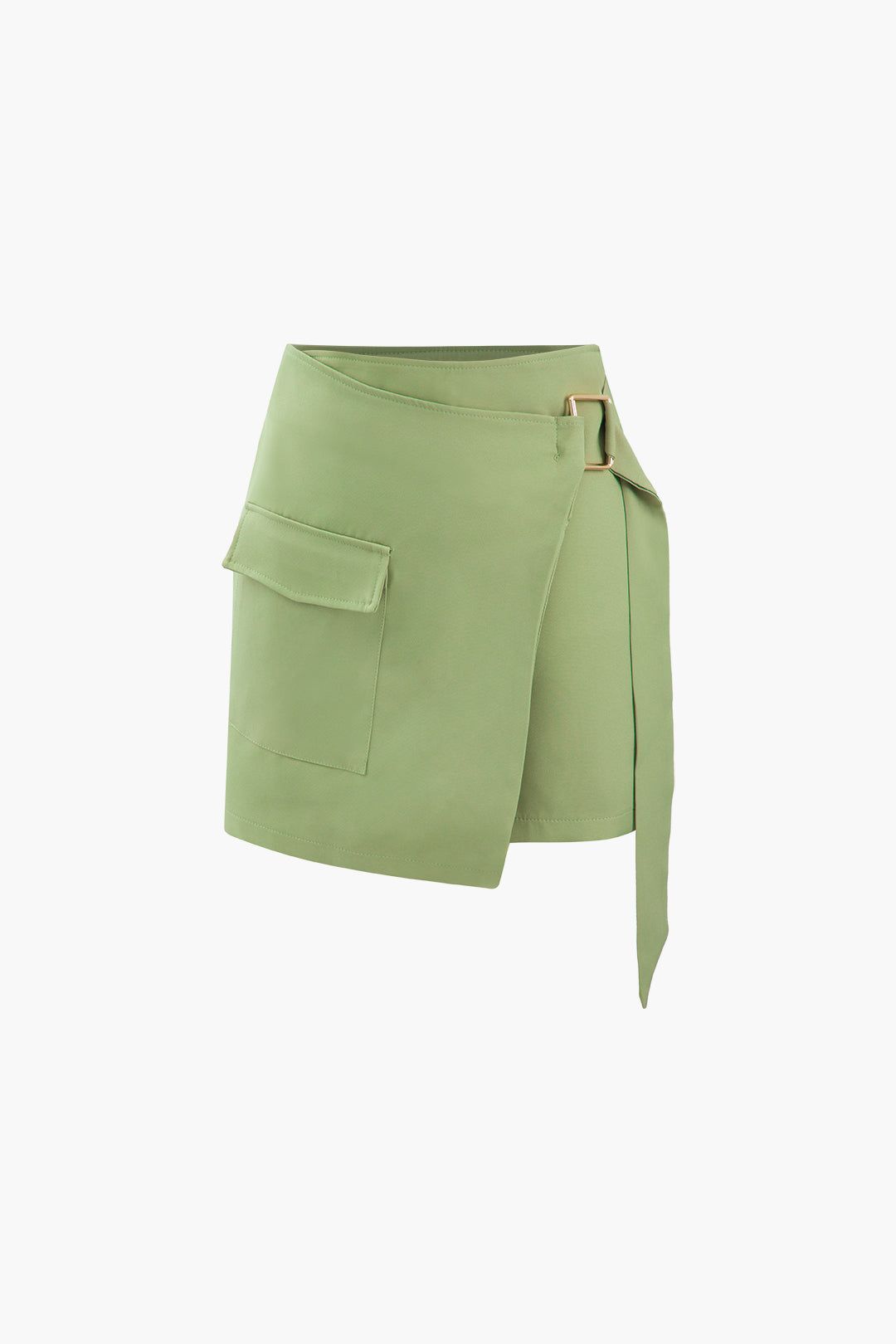 Flap Pocket Wrap Mini Skirt sold by Micas