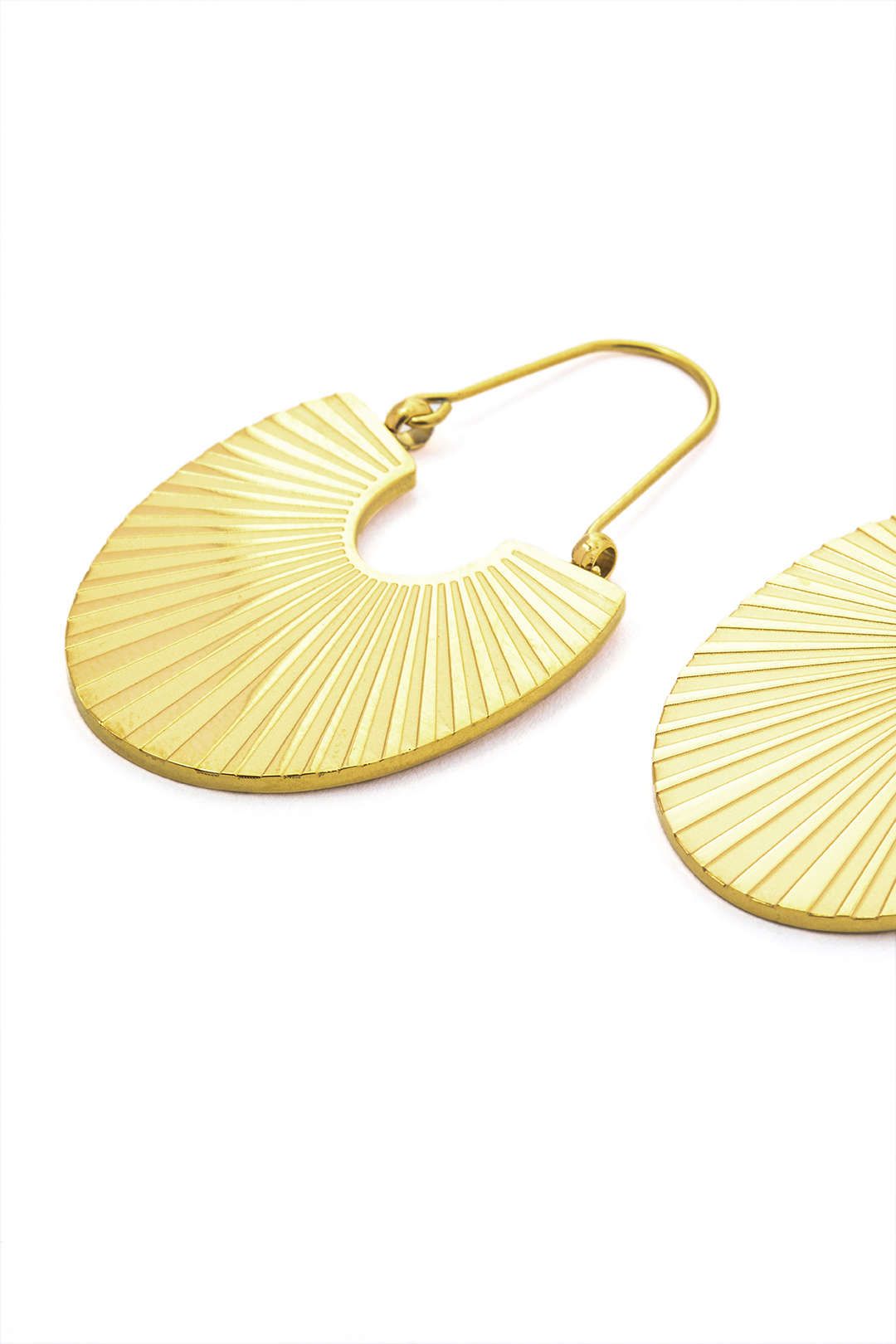 Fan Design Hoop Earrings sold by Micas product image thumbnail 4