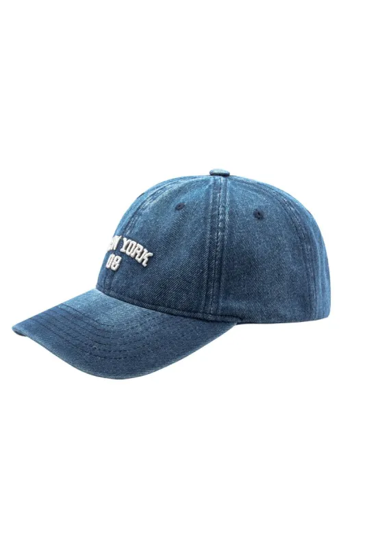 New York 08 Denim Baseball Cap sold by Micas