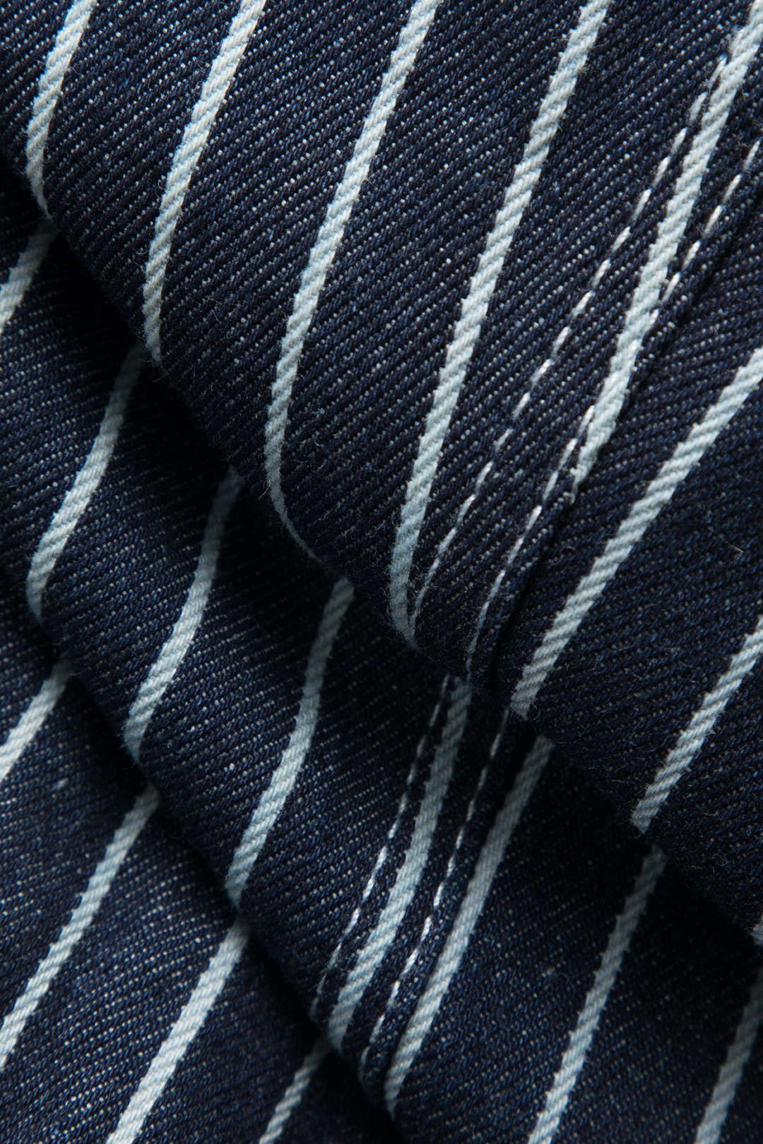 Pinstripe Denim Strapless Tube Top sold by Micas product image thumbnail 3