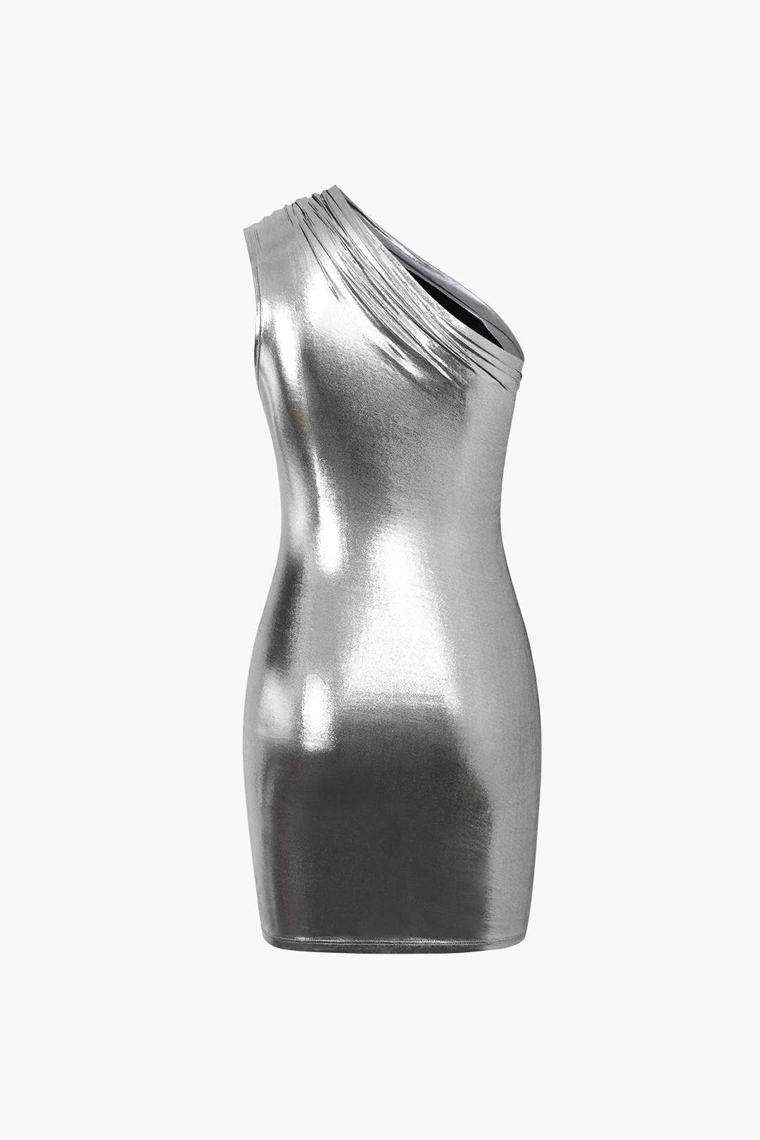 Metallic One Shoulder Bodycon Mini Dress sold by Micas product image thumbnail 2
