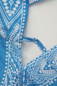 Printed V-neck Halter Mini Dress sold by Micas