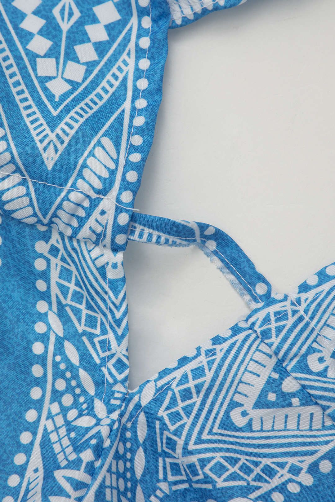 Printed V-neck Halter Mini Dress sold by Micas product image thumbnail 3