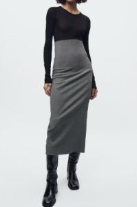 High Waist Straight Midi Skirt sold by Micas