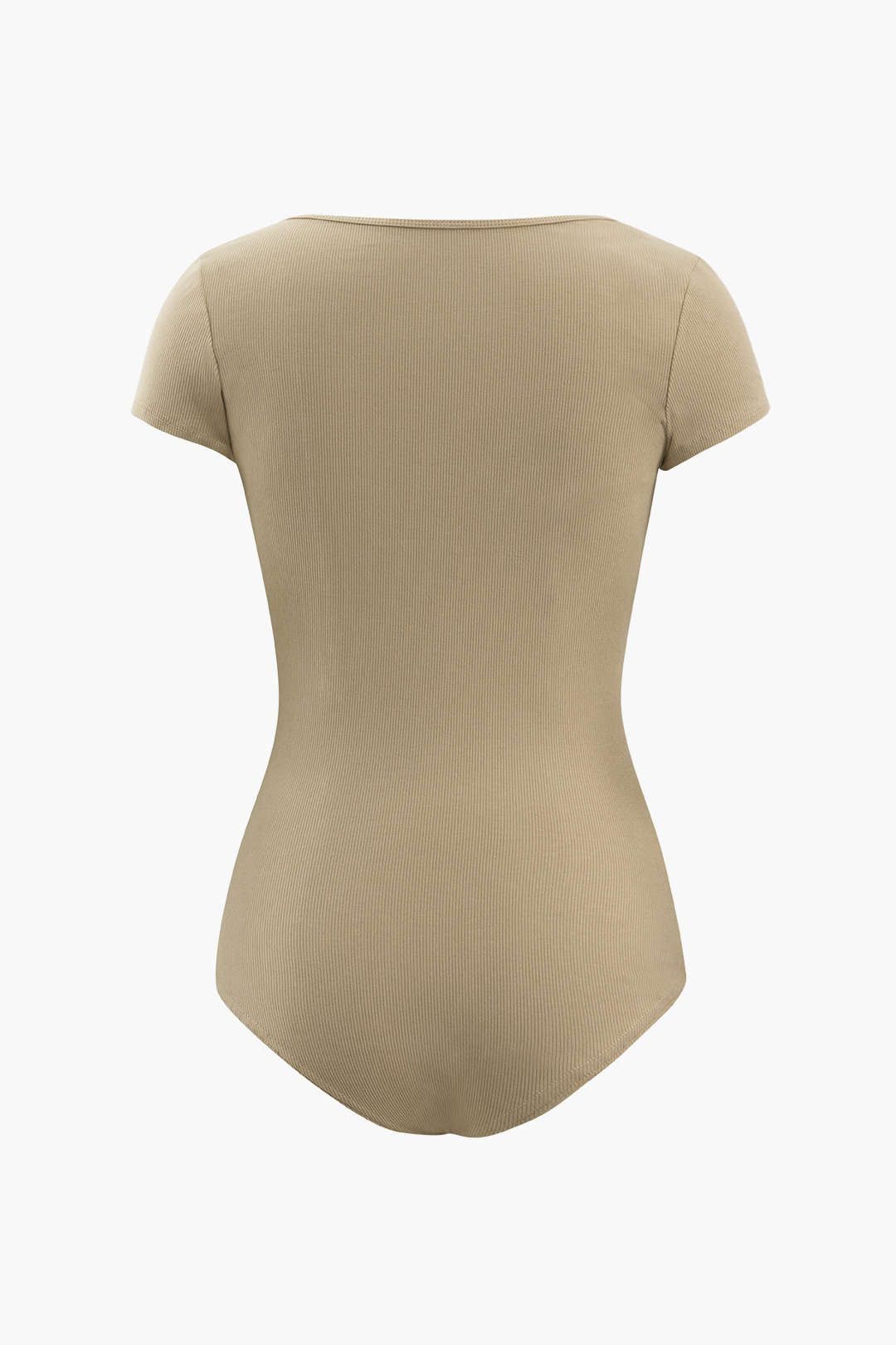 Square Neck Rib Knit Short Sleeve Bodysuit sold by Micas product image thumbnail 2