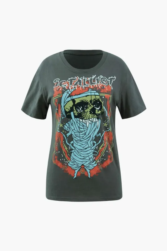 Skull Graphic T-Shirt sold by Micas