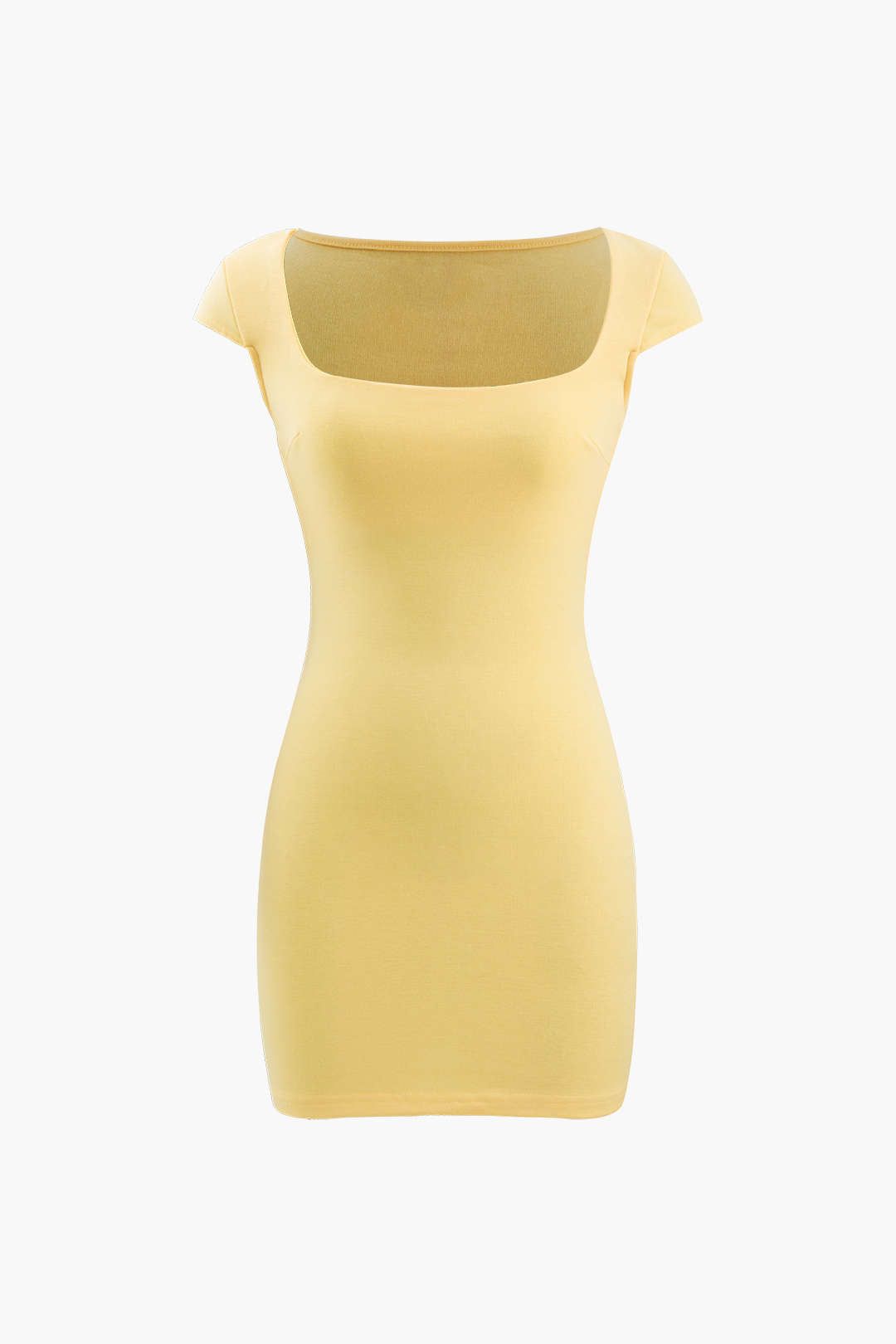 Square Neck Cut Out Back Bodycon Mini Dress sold by Micas