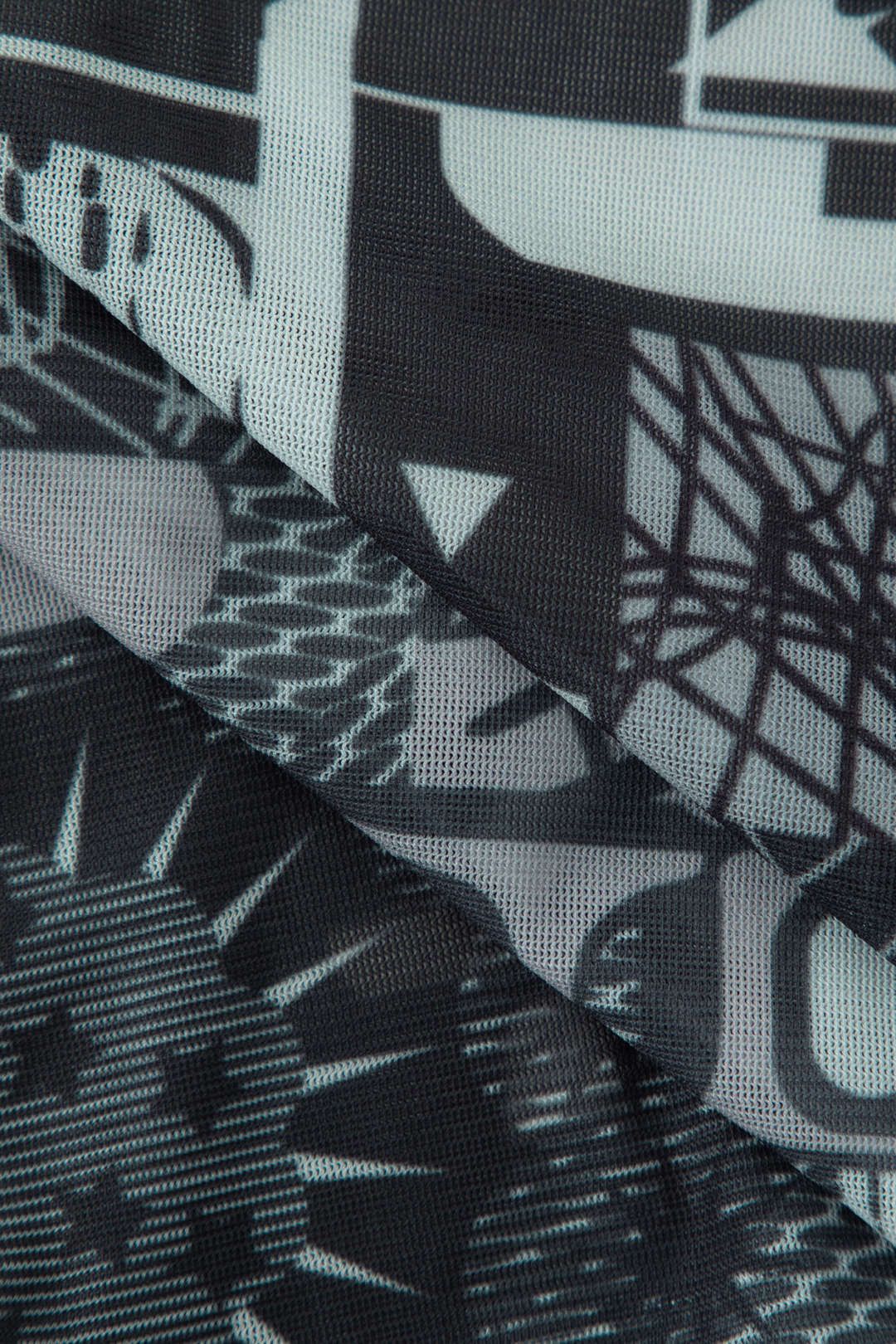 Abstract Print Mesh Off Shoulder Top sold by Micas product image thumbnail 3