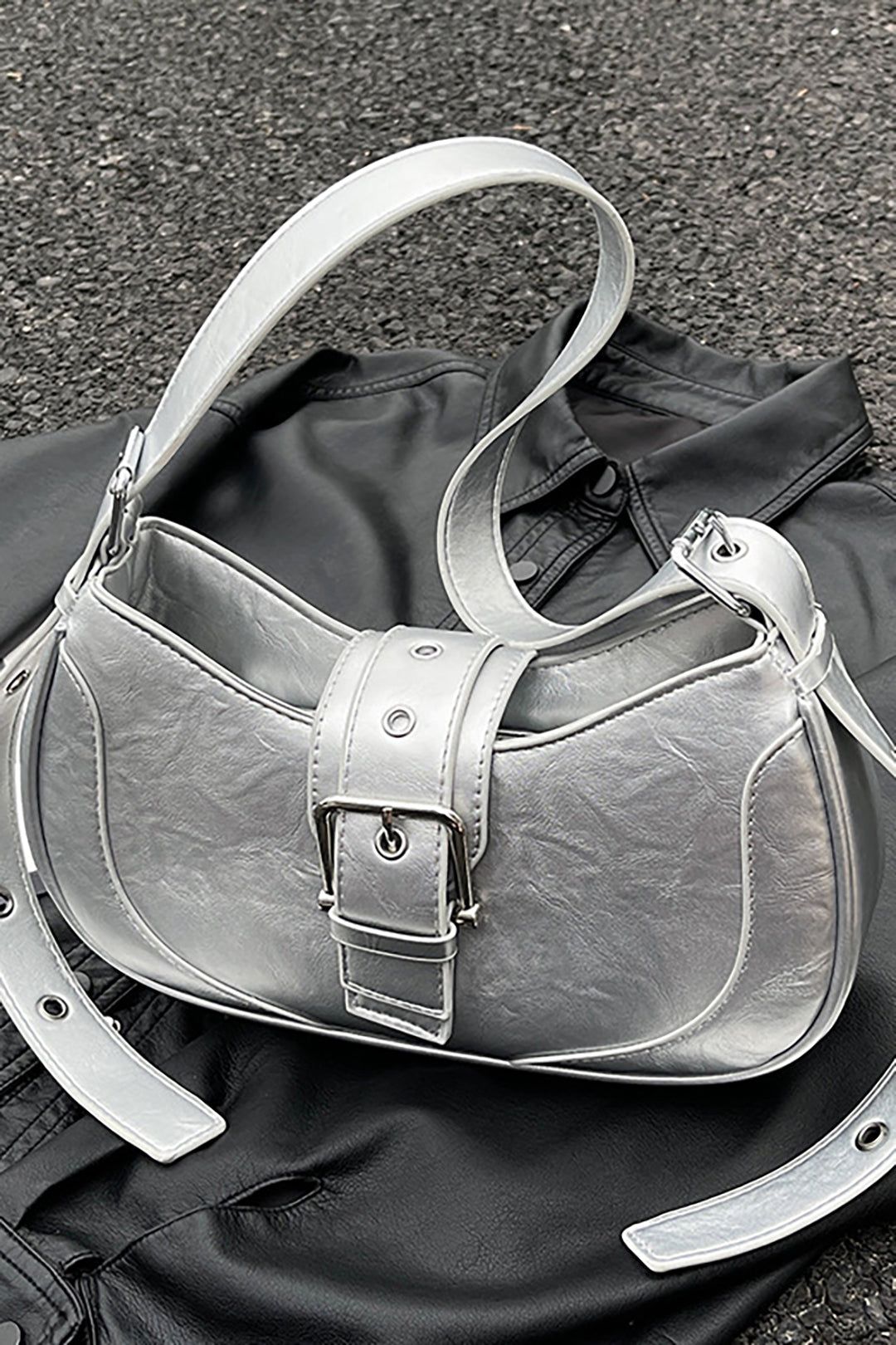 Metallic Zipped Cross-body Bag sold by Micas