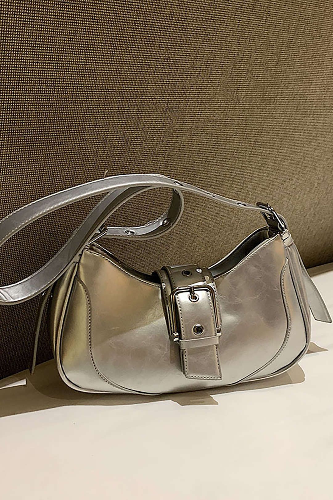 Metallic Zipped Cross-body Bag sold by Micas product image thumbnail 4