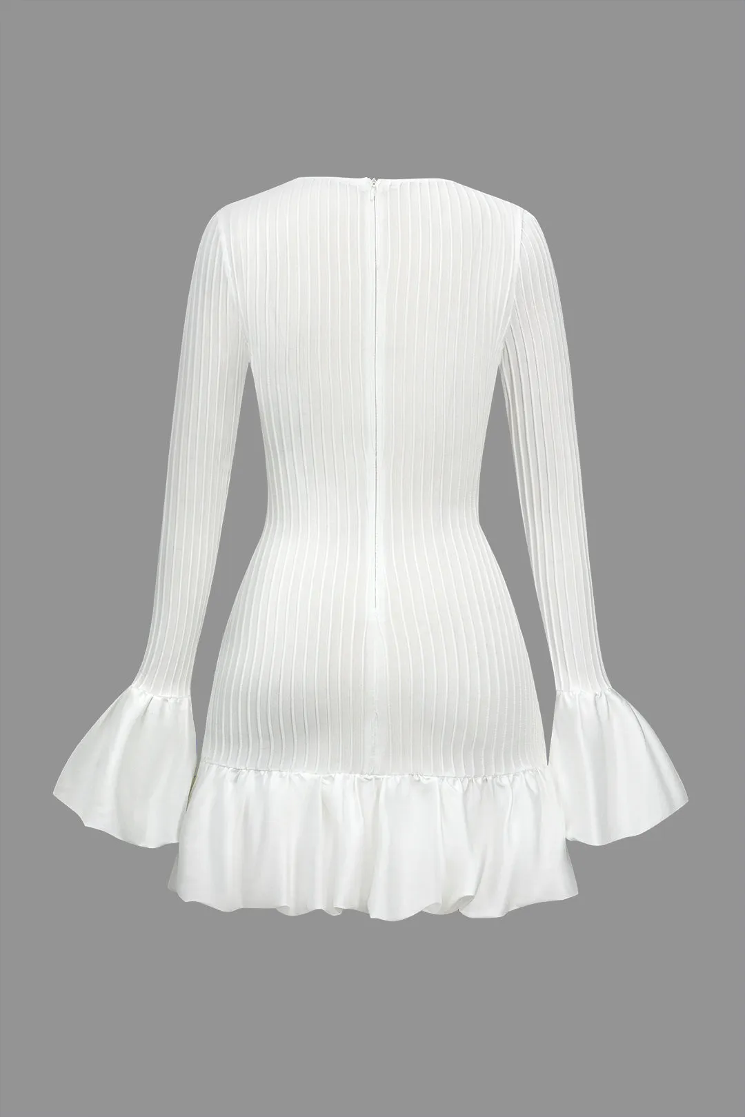 Solid Puff Bell Sleeve Mini Dress sold by Micas product image thumbnail 2