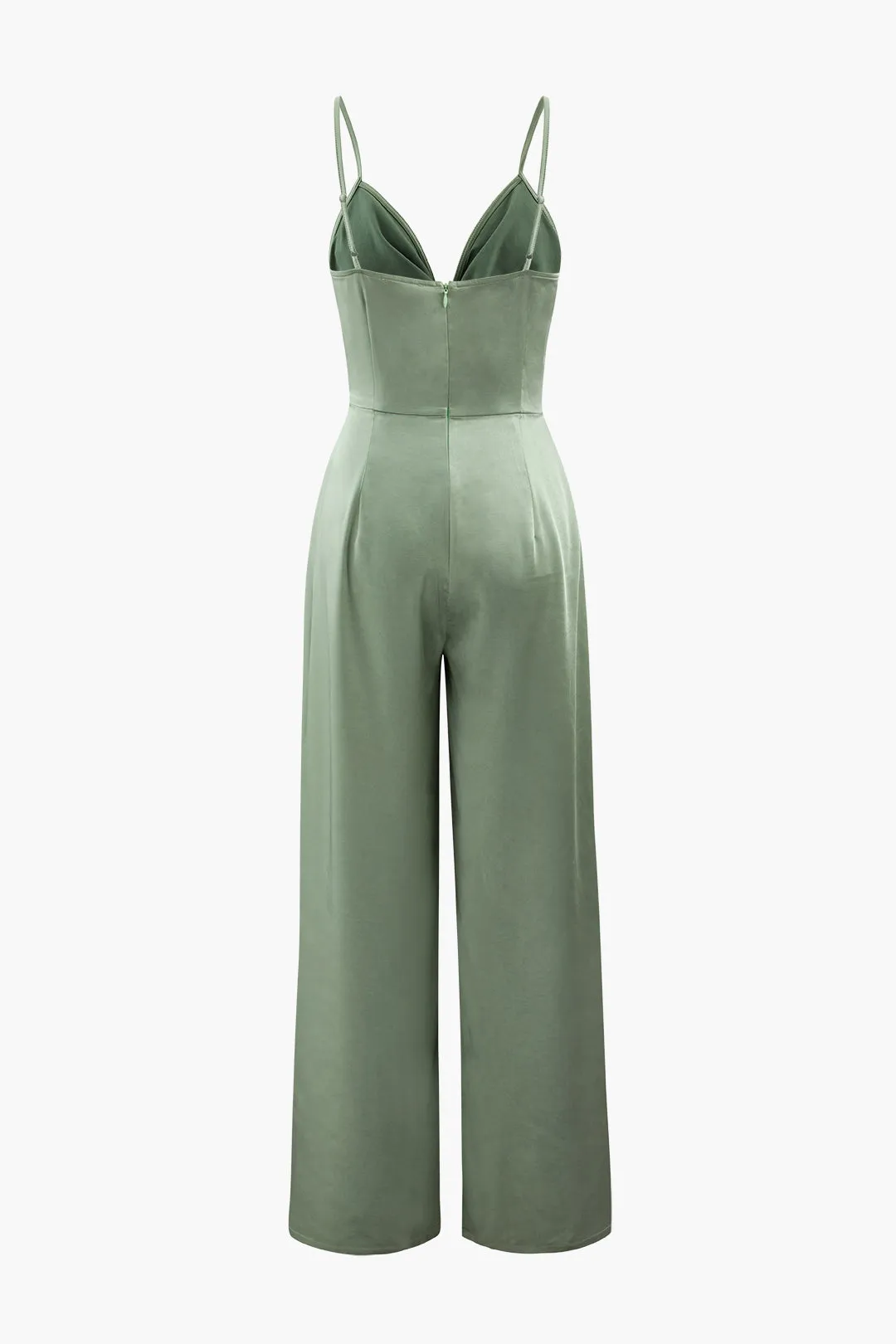 V-neck Twist Front Satin Jumpsuit sold by Micas product image thumbnail 2