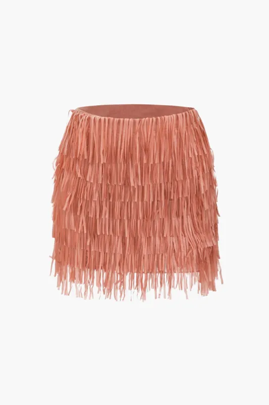 Fringe Mini Skirt sold by Micas