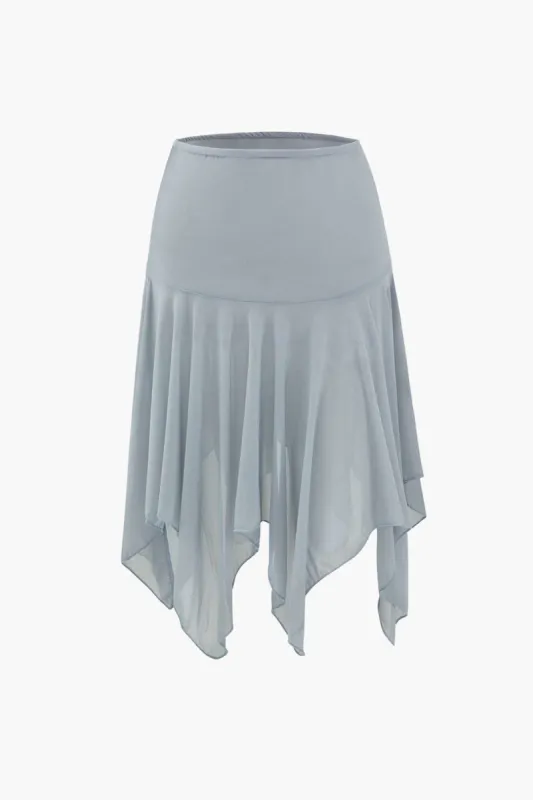 Asymmetric Pleated Skirt sold by Micas